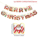 Christmas Gift Xmas Garland Christmas Banners Santa Claus Banner Snowman Elk Flag Xmas Trees Banners Decor 2022 Merry Christmas Decor For Home