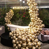Chrome Arch Wedding Engagemen Supplies Happy Birthady Party Decor Globos Golden Metal Balloon Pearl 5inch/10inch/12inch/18inch