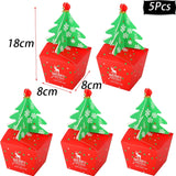 Christmas paper Kids Candy Box Bag Navidad  New year christmas home decoration Natal gift bags Kerst Noel Treats packing box