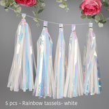 Back to college decoration   Cifeeo  Wedding Decoration Iridescent Paper Tassel Garland For Mermaid Baptism Birthday Baby Shower Decorations Unicorn Party