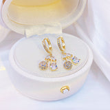 Exquisite Cute Cherry Design Plating Ear Stud Elegant Luxury Charm for Lady Trendy Delicate Earrings Gift