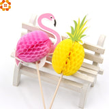 20PCS Flamingo Cupcake Toppers DIY Cakes Topper Picks Pinapple Topper Wedding/Birthday Party Decoration Baby Shower Supplies