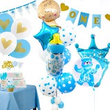 Birthday Party Decors Blue Latex Balloon Disposable Tableware 1st Kids Baby Shower Decoration Supplies Boy Birthday Party Globos