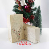 Christmas Gift Merry Christmas Candy Boxes Bags Christmas Santa Snowman Gift Box Paper Box Gift Bags Container Supplies Natal Noel Kerst 2021