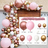 Christmas Gift Balloon Wreath Arch Kit Pink Rose F Gold Latex Balloon Bag Baby Shower Wedding Birthday Party Decoration Balloon Pink Rose Gold