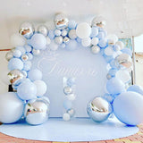 Christmas Gift Hot Sale Macaron Blue Ocean Suit Latex Balloons Birthday Wedding Party Supplies Interior Decoration Layout Aluminum