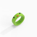 New Cartoon Frog Rings for Men Fashion Cute Frog Resin Women's Ring Acrylic Animal Band Jewelry Couple Rings