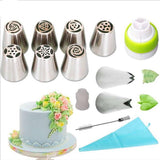 Cifeeo Stainless Steel DIY Pastry Nozzle Icing Piping Nozzle Pastry Tips Tulip Flower Cookie Chocolate Mold Baking Tool Cake Decorating