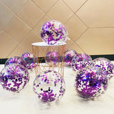 Cifeeo  10Pcs Star Confetti Balloon Metallic Confetti Latex Transparent Ballon Baby Shower Birthday Party Wedding Decoration Ball Globos