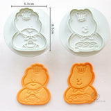 Valentine's Day Sandwich Biscuit Mould 3D Cookie Pressing Mould Flower Love Heart Fruit Animal Cat Christmas Shape Baking Mold