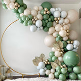 149Pcs/set Baby Shower Balloon Garland Arch Kit RETRO Green Metal Gold Latex Air Balloons Pack for Birthday Party Decor Supplie