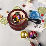 Retro Wax Seal Melting Furnace Wood Oven Furnace Wax Pot Beads Sticks Heater Wax Melting Warmer For Candle Stamp DIY Arts Crafts