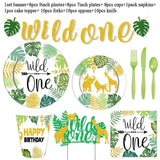 Wild One Birthday Party Decor Balloon Arch Garland Safari Jungle Birthday Decoration kids 1 2 3 4 5 Year old Baby Shower boy