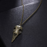 Hot Selling Fashion Novelty Stereo Crow Head Skull Pendant Necklace Chains Christmas Present