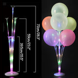 Christmas Gift 7/11 Tubes Air Balls Stand Stick Baloon Stand Holder Wedding Decoration Metallic Balloons Adult Birthday Balloons Party Supplies