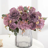 Christmas Gift Beautiful Hydrangea Roses Artificial Flowers for Home Wedding Decorations High Quality Autumn Bouquet Mousse Peony Fake Flower