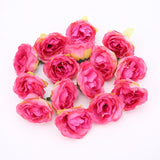 10PCS 4cm Artificial Flower Head Silk Peony For Wedding Decoration Party DIY Handmade Wreath Gift Scrapbooking Craft Fake Flower