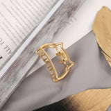 Christmas Gift Women Fashion Hair Claw Korean Minimalist Style Geometric Metal Catch Clip Chic Barrettes Headwear High Quality Hair Accessories