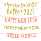 New Year 2022 Glitter Christmas Decoration Garlands Bunting Christmas Decorations Cheer To 2022 Christmas Offers Happy New Year