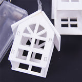 Mini Wooden House String Lights Christmas Tree Hanging Ornaments Warm White House Shape Fairy Light Noel 2022 xmas party decor