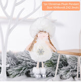 PATIMATE Christmas Angel Plush Doll Pendant Christmas Tree Ornament Christmas Decoration for Home Xmas Gifts Noel Navidad