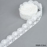 5 Yards White Lace Milk Silk Water Soluble Embroidery Lace Ribbon Trim Fabric For Sewing Apparel Accessories Handmade DIY Crafts