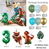 Dinosaur Balloons Garland Kit for Birthdays Baby Showers Decoration Jungle Safari Boy Gifts Dino Baloon Party Decors and T Rex