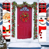 Merry Christmas Porch Sign Decorative Door Banner Outdoor Christmas Decorations for Home Ornaments Xmas Navidad 2021 New Year