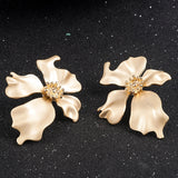 New Fashion Women Statement Big Flower Ear Stud Earrings Dangle Party Jewelry Gift Christmas Earrings Aretes De Mujer