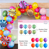 Back to school decoration Cifeeo  Balloons Arch Kit Ice Cream Candy Birthday Party Decorations For Girl Kids Candyland Lollipop Party Supply Happy Birthday Banner