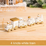 Wooden Little Train Marry Christmas Decoration for Home Christmas Ornaments Navidad Noel Xmas Gifts 2022 Happy New Year 2023