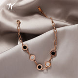Classic Roman Digital Titanium Steel Bracelet For Woman 2023 New Fashion Korean Jewelry Party Luxury Girl's High-Grade Bracelet