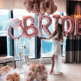 Rose Gold Bride to be Letter Foil Balloon Wedding Decoration Baby Shower Valentine's Party Bride alphabet Balaos Decor Supplies