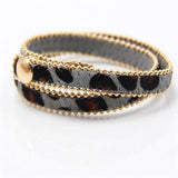 Leopard Leather Bracelets For Women  Fashion Bracelets & Bangles Elegant Multilayer Wide Wrap Charm Bracelet Jewelry