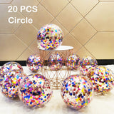 Back to school decoration Cifeeo  20Pcs Metallic Confetti Agate Marble Balloon Latex Transparent Ballon Baby Shower Wedding Birthday Party Decoration Globo