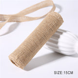 2M/Roll Natural Jute Burlap Hessian Ribbon Wedding Party New Year Home Decorations DIY Scrapbooking Crafts Gift Wrapping Tape