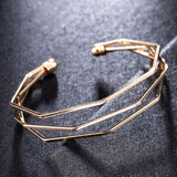 Graduation Gift  2022 NEW Gold Metal Alloy Arrow Link Chain Twist Bangle New Three Layer Romantic Open Cuff Bangles/Bracelet Set For Women