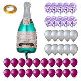 Christmas Gift 42pcs/set Champagne Balloon Large Size Champagne Cup Bottle Foil Latex Balloons Wedding Christmas Birthday Party Decoration