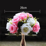 Christmas Gift Artificial Peony Rose Hydrangea Row Wedding Background Fake Flower Wall Decoration DIY Combination Wedding Arch Arrangement