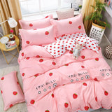 Cifeeo Nordic 220x240 Duvet Cover Bed Linen Bedding Set Cute Printed Quilt Cover Bedsheet Pillowcase Single Queen King Size Bedclothes