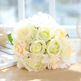 Christmas Gift 1 Bouquet Artificial Rose Bouquet Decorative Silk Flowers Bride Bouquets for Wedding Home Party Decoration Wedding Supplies1