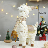 Cifeeo Elk Christmas Dolls Christmas Decorations for Home Retractable Standing Toy Birthday Party Gift Kids Santa Cluas Snowman