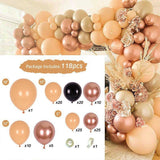 Rose Apricot Macaron Balloon Garland Arch Kit Wedding Birthday Party Decoration Confetti Latex Balloons For Girls Baby Shower