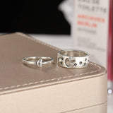 2pcs/set mushroom ring Couple Rings Fashion Creative Design Open Ring Friend Girlfriend Ring for Women Men