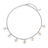 Cifeeo Fashion Bling Crystal Tennis Chain Choker Necklace for Women Gold Silver Color 7 Butterfly Cherry Pendant Necklace Party Jewelry