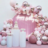 112pcs Retro Dust Pink Balloons Set Bithday Party Arch Garland Balllon Decorations Valentine Baby Shower Baptism Globos