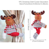 Cifeeo Santa Claus Elk Christmas Curtain Decor Merry Christmas Decor For Home Christmas Ornaments Gift Navidad 2022 Happy New Year 2023
