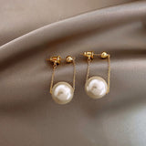 Cifeeo Simple Elegant Small Pearl Pendant Earrings For Woman New Fashion Jewelry Party Ladies' Unusual Dangle Earrings Accessories