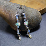 Cifeeo  Indian Tribal Personality Dangle Drop Earrings Resin Stone Boho Ethnic Vintage Hanging  For Women Jewelry