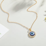 Back To School  1PC Blue Glass 30mm Evil Eye Pendants Necklace For Women Men Turkey Evil Eyes Lucky Necklace Choker Jewelry Accessories